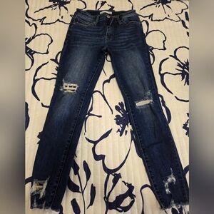 KanCan Ripped Dark Blue Skinny Jeans